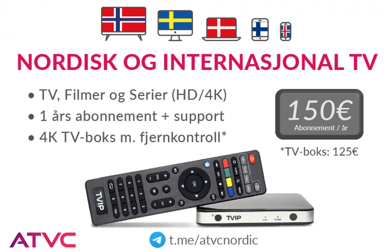 4K TV-boks med norske kanaler