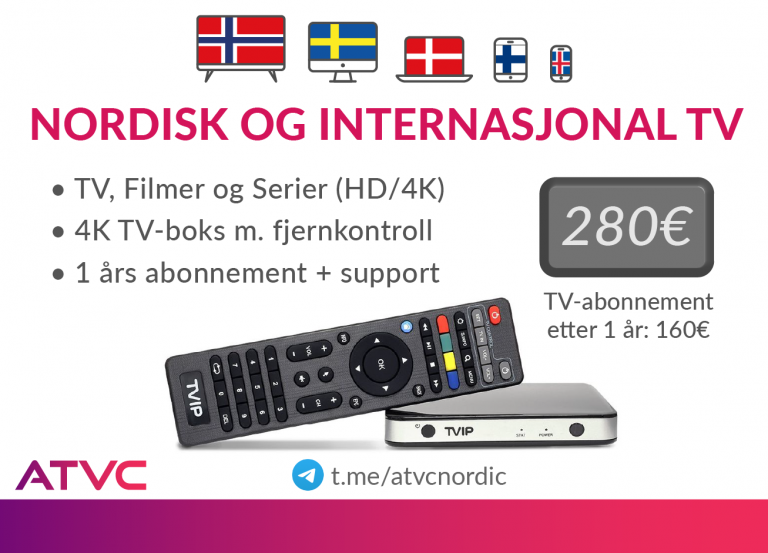 4K TV-boks med norske kanaler